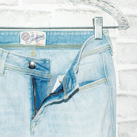 Seafarer Size 25 Work Jim Capri Jeans Faded Blue straight leg Italy - Picture 2 of 11